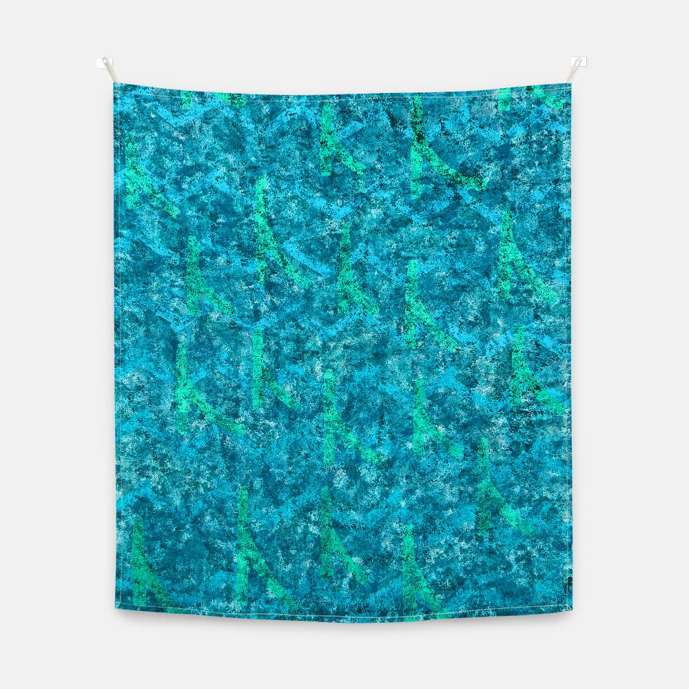 BlueGreen Trees 패브릭 포스터 대형 이미지