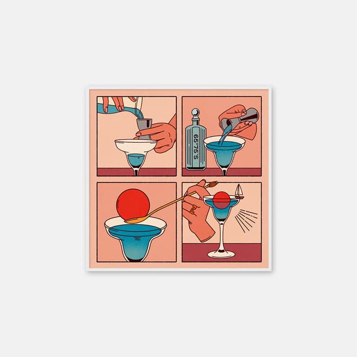 선셋 칵테일 레시피 포스터 이미지