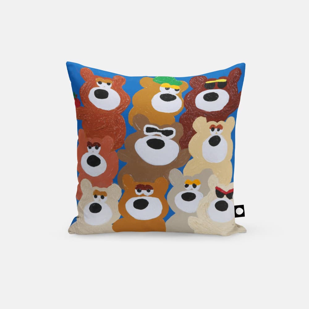 Waggle Waggle VivaB village Blue 쿠션 커버 이미지