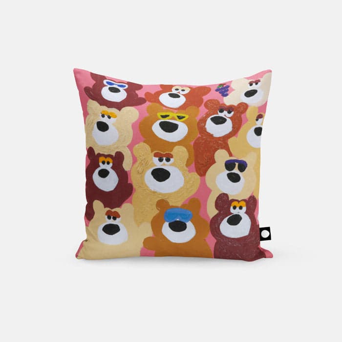 Waggle Waggle VivaB village Pink 쿠션 커버 이미지