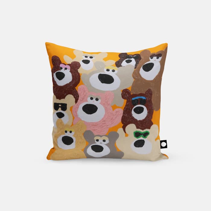 Waggle Waggle VivaB village Orange 쿠션 커버 이미지