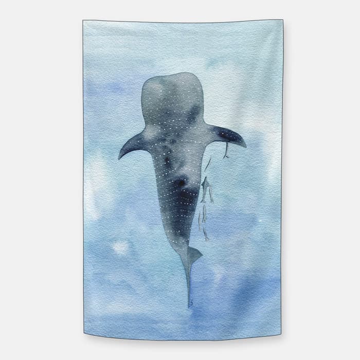 고래상어 쉬폰 패브릭 포스터 이미지