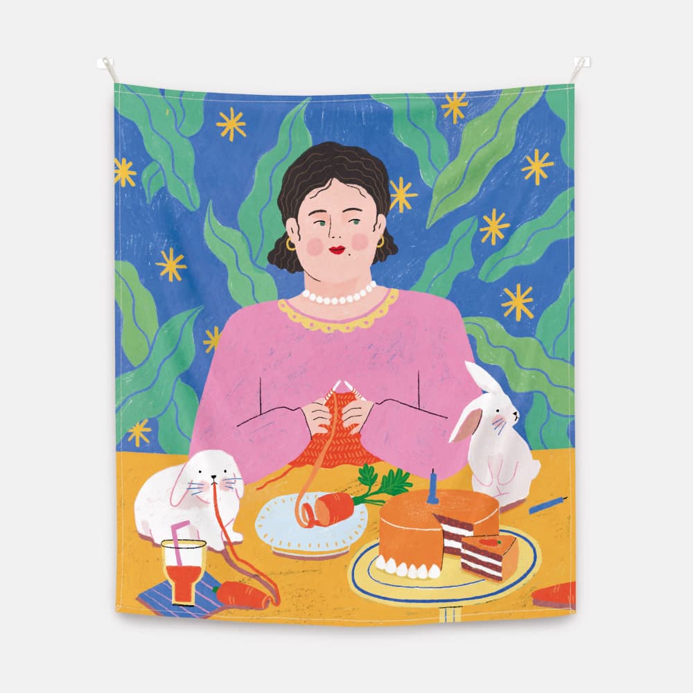 당근 모자 만들기 패브릭 포스터 대형 이미지