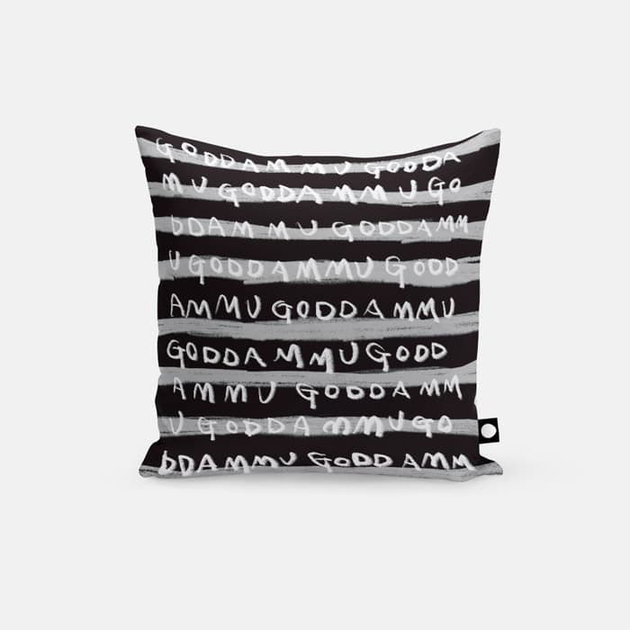 말 많은 땜무 BLACK 쿠션 커버 이미지