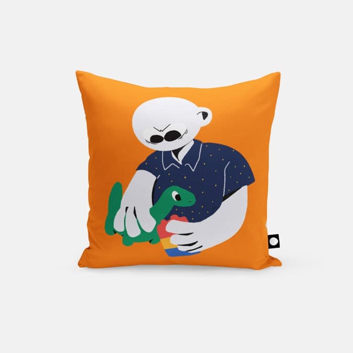 노는 것의 궤적 (track of hanging out by myself) 쿠션 커버 이미지