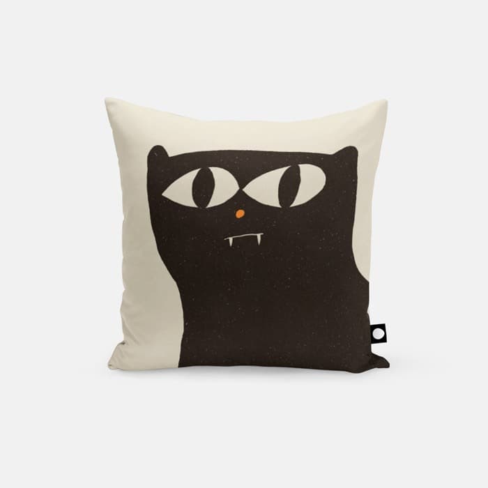 검은 고양이 no 01 쿠션 커버 이미지