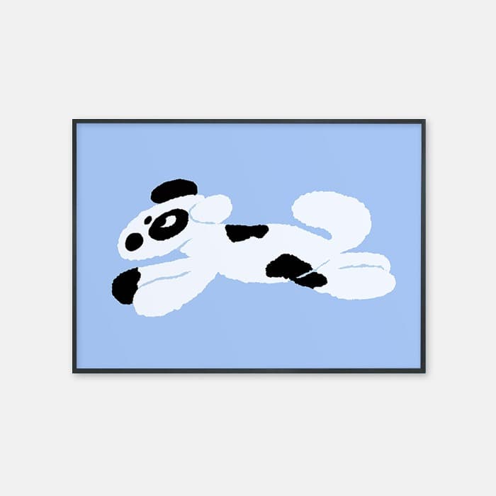 날아가는 바둑이 포스터 이미지