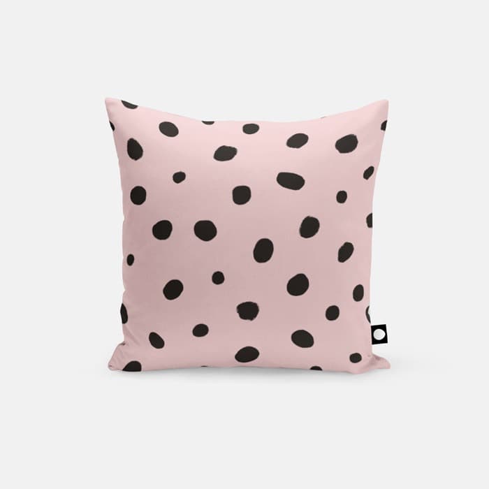 Dots(HandDrawn)_Blush 쿠션 커버 이미지