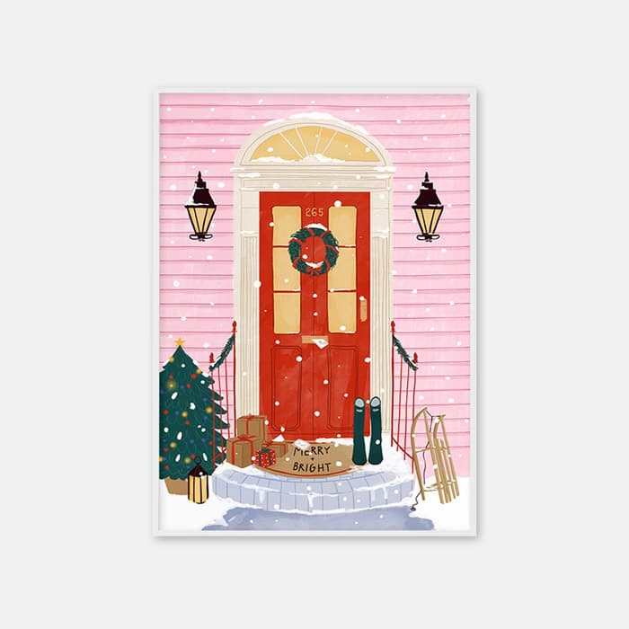 Red xmas door 포스터 이미지