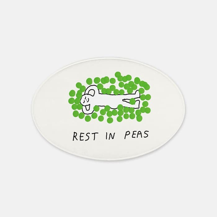 Rest in peas 원형 발매트 이미지