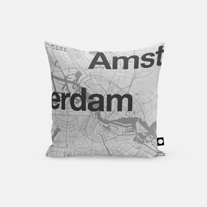Amsterdam Map 쿠션 커버 이미지