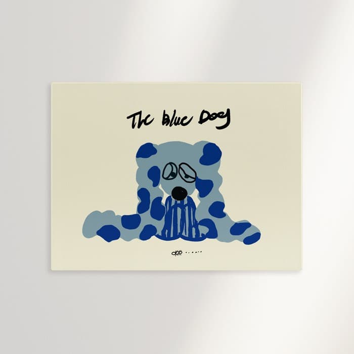 the blue dog 캔버스 액자 이미지