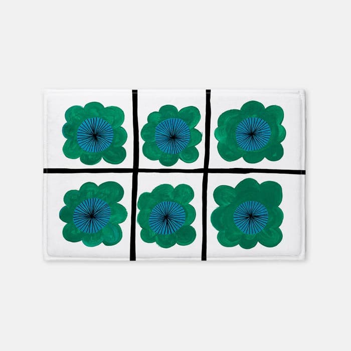 Six green flowers 발매트 이미지