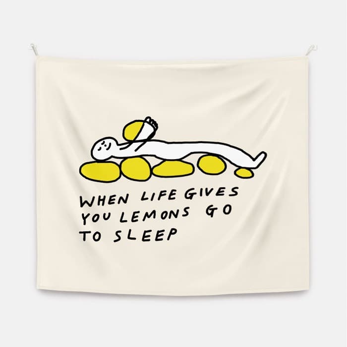 When life gives you lemons go to sleep 패브릭 포스터 대형 이미지