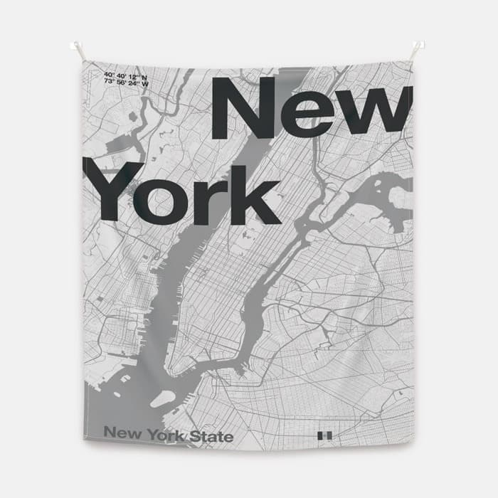 New York Map 패브릭 포스터 대형 이미지