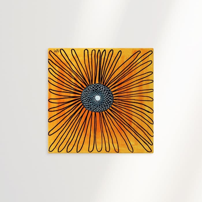 Black flower 캔버스 액자 이미지