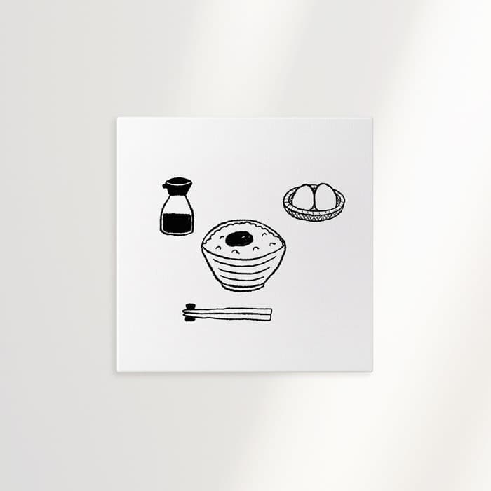 egg over rice 캔버스 액자 이미지