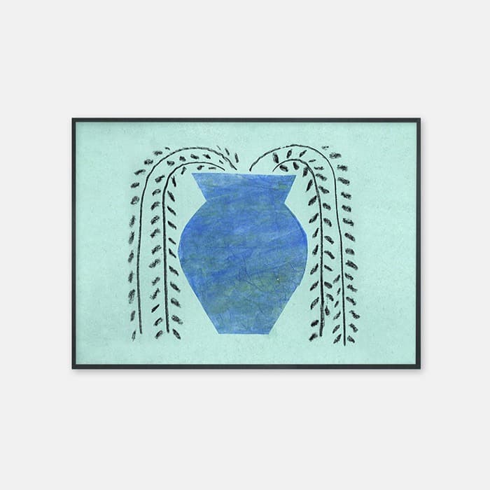 Blue Vessel with Vines 포스터 이미지