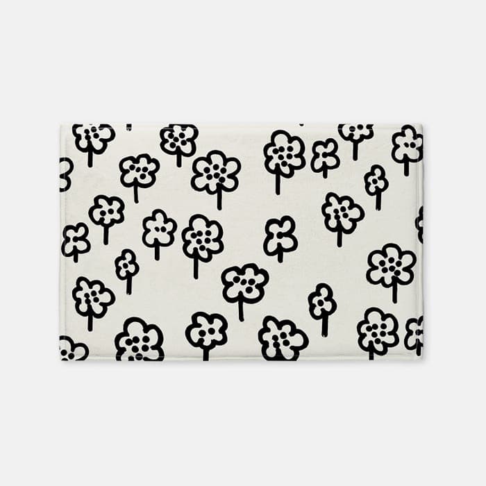 Big flowers(Black) 발매트 이미지