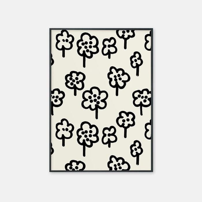 Big flowers(Black) 포스터 이미지
