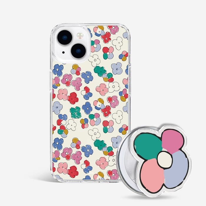 Hand drawn flowers ver.2 맥세이프 세트(케이스+톡) 이미지