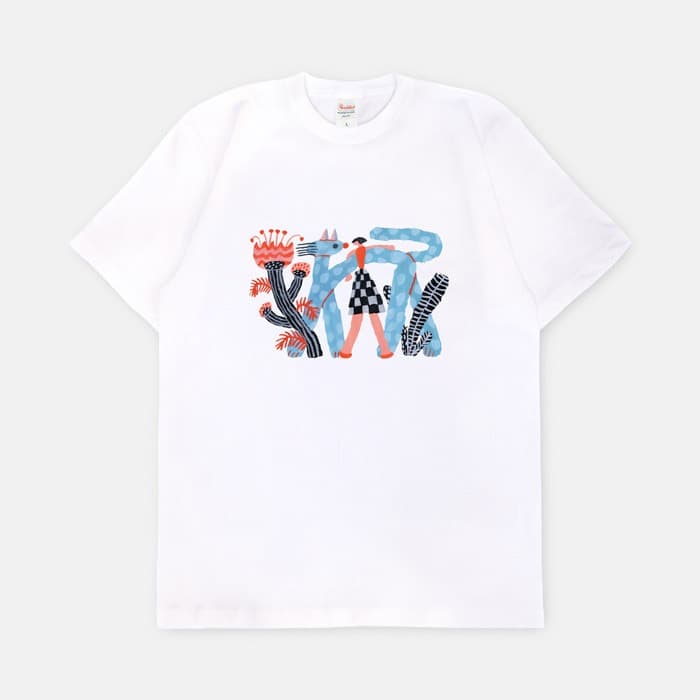 Cat and girl 반팔티셔츠 이미지