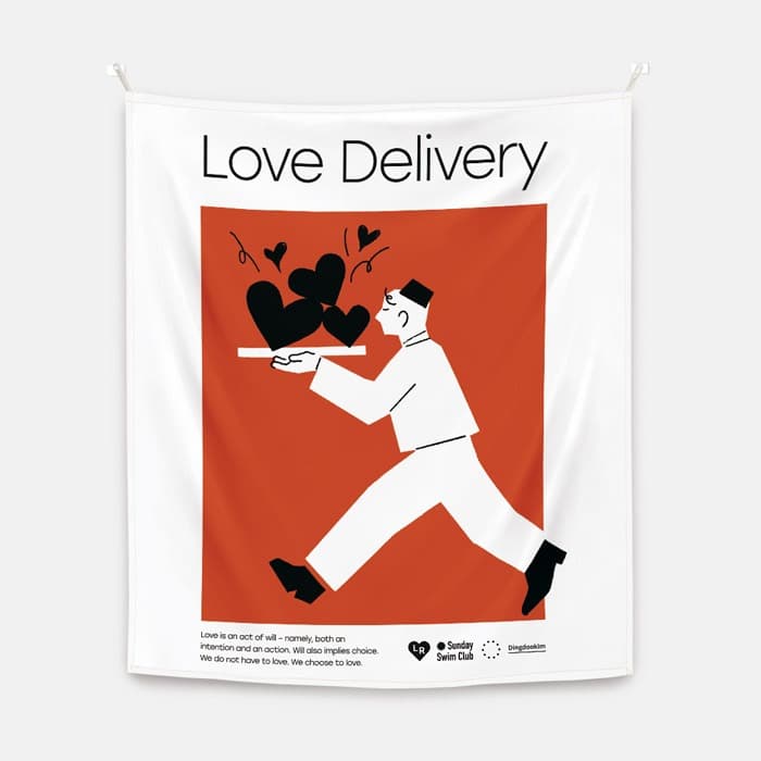 Love delivery 패브릭 포스터 대형 이미지