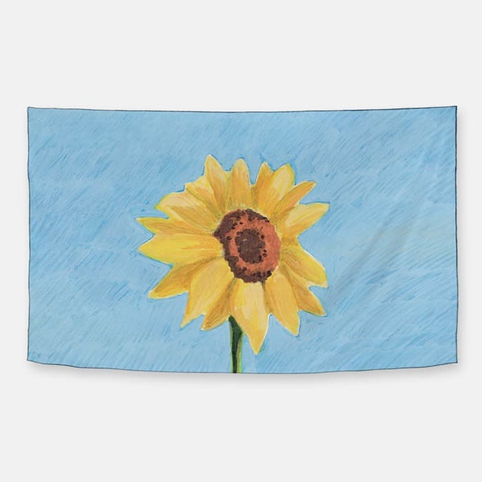 해바라기 쉬폰 패브릭 포스터 이미지