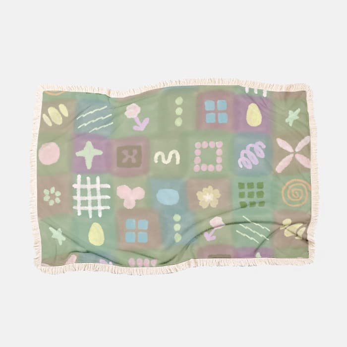 할머니 극세사 담요 이미지