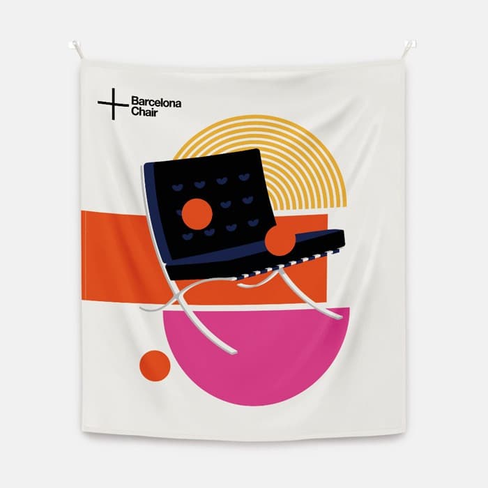 Barcelona Chair 패브릭 포스터 대형 이미지