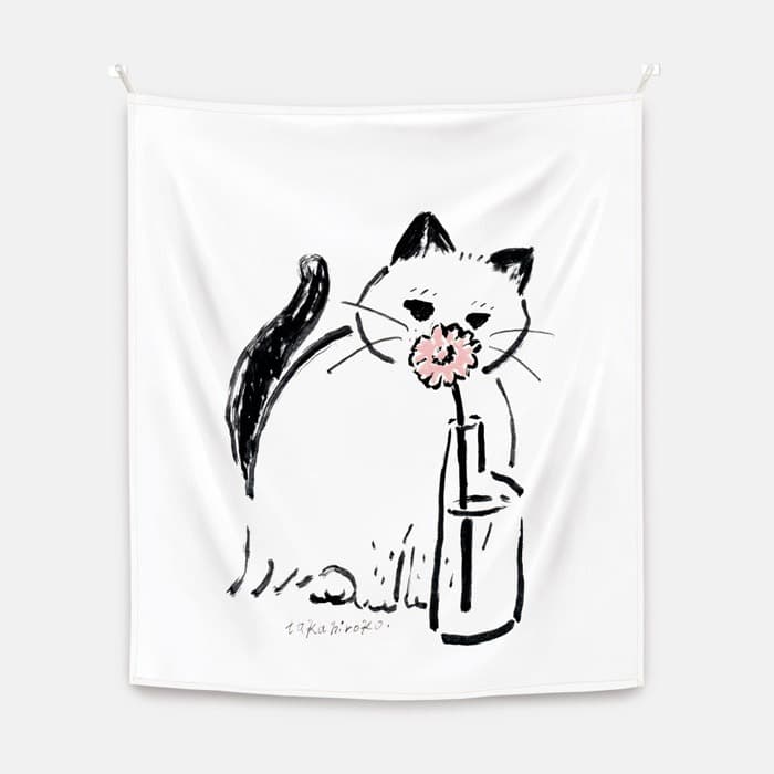 gerrbera cat 패브릭 포스터 대형 이미지