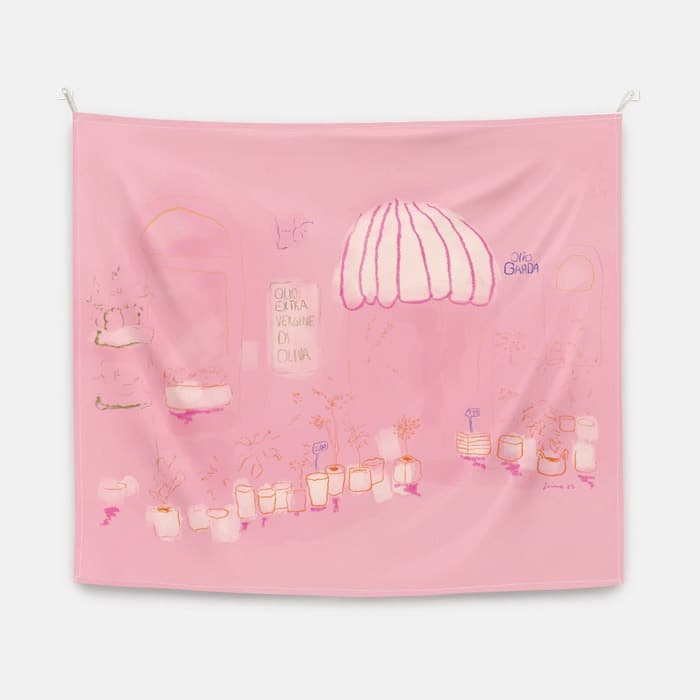 Olive Oils, Flowers and Trees 패브릭 포스터 대형 이미지