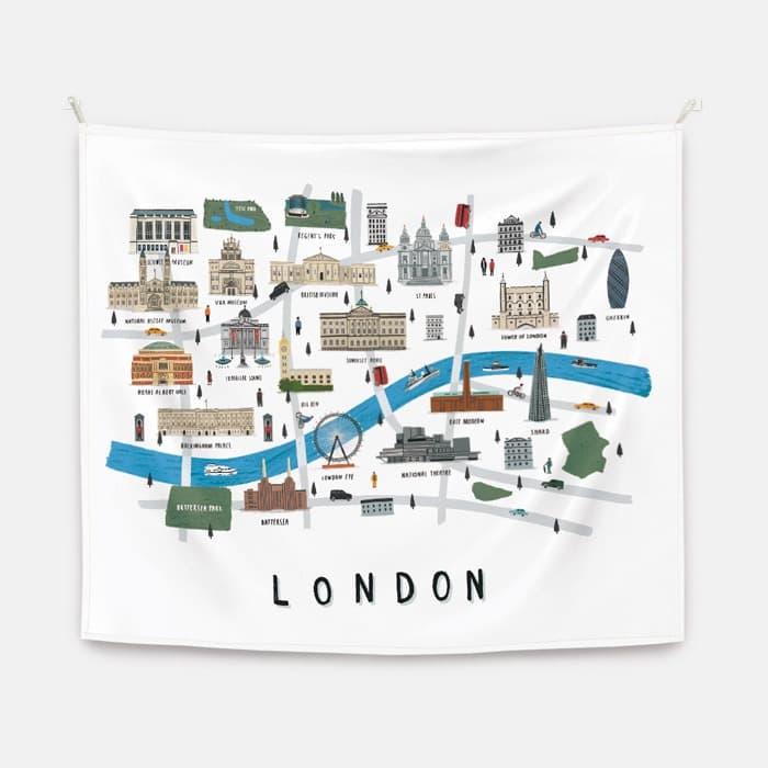 London Map 패브릭 포스터 대형 이미지