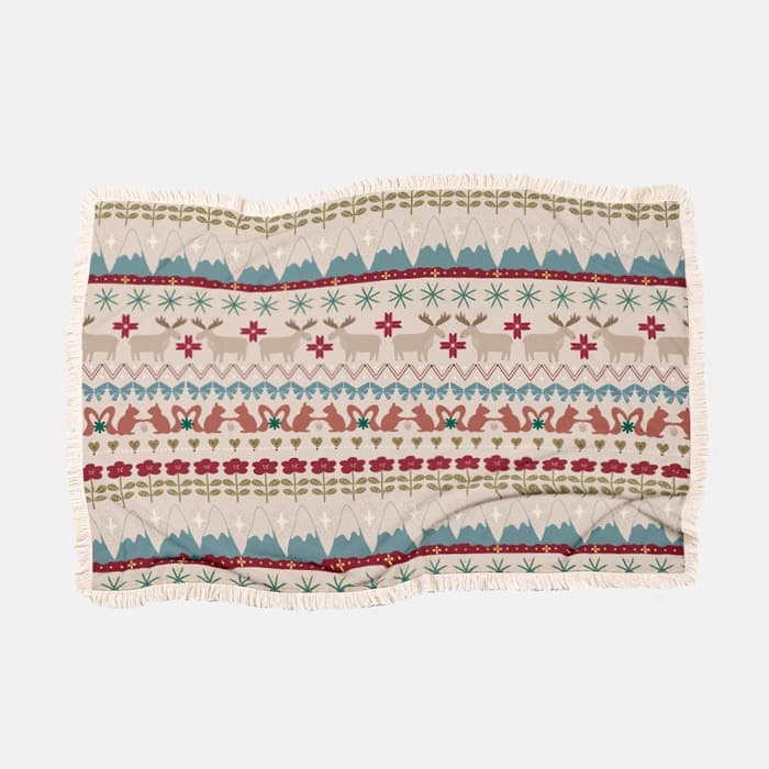 Fair Isle 극세사 담요 이미지