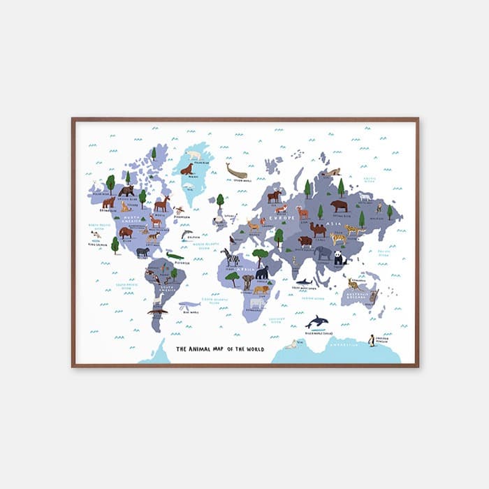 The Animal World Map 포스터 이미지
