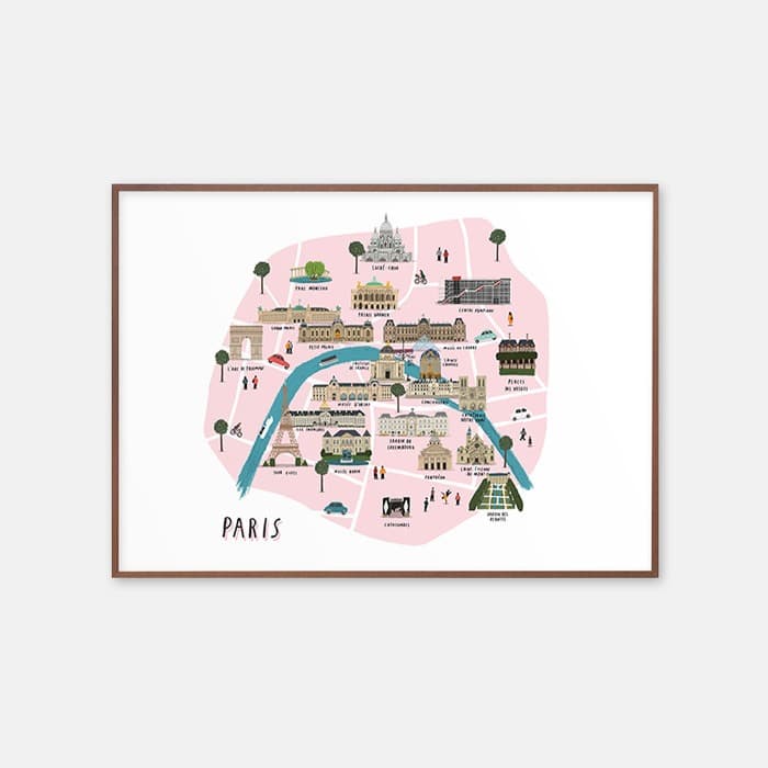 Paris Map 포스터 이미지