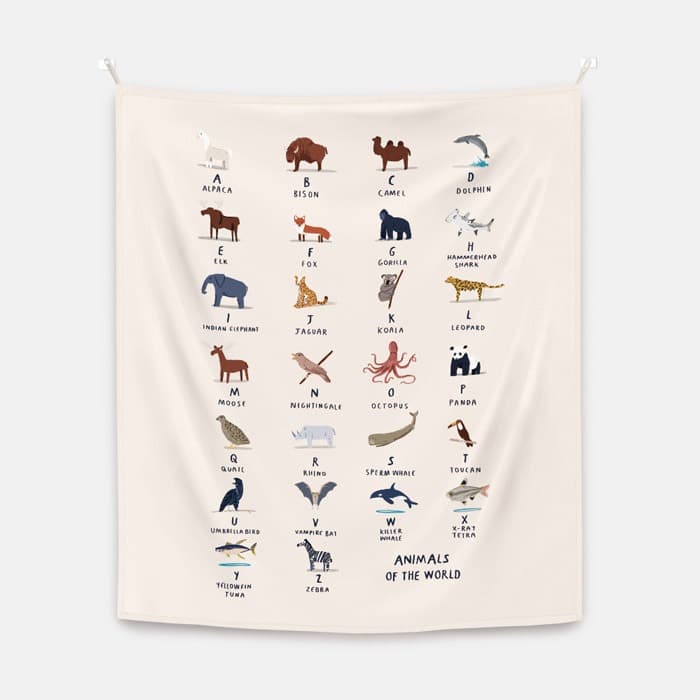 The Animal Alphabet 패브릭 포스터 대형 이미지