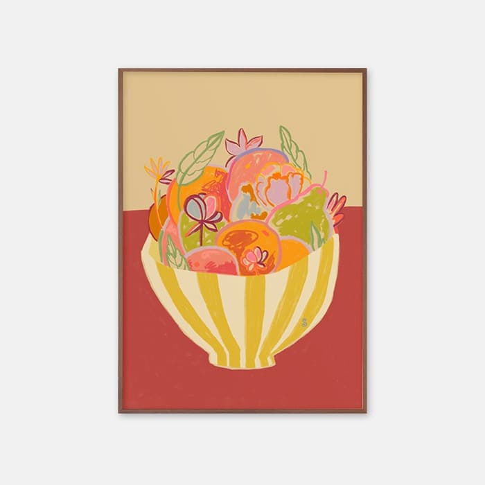 Bowl of Fruits and Flowers 포스터 이미지