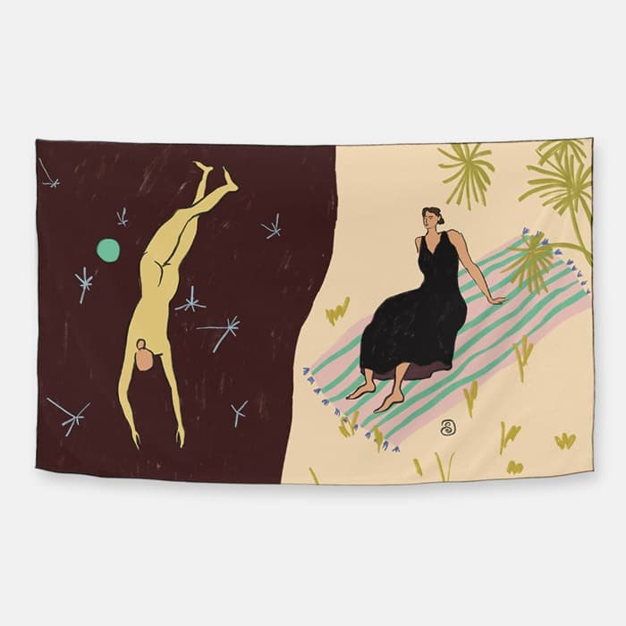 Yin and Yang 쉬폰 패브릭 포스터 이미지