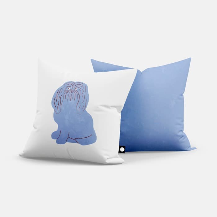 Lavender dog 쿠션 커버 이미지