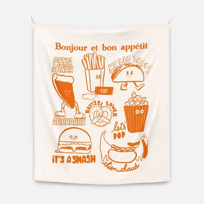 CONFORT FOOD 패브릭 포스터 대형 이미지