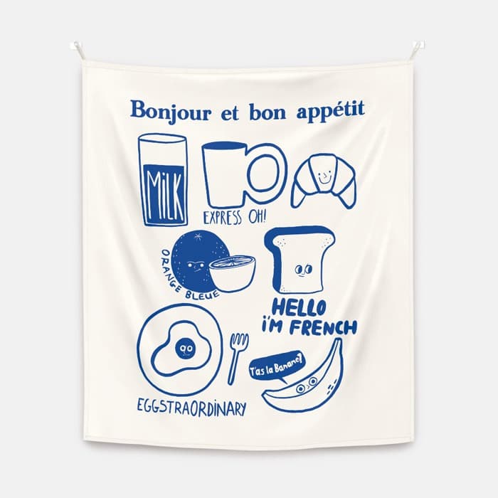 BONJOUR ET BON APETTIT 패브릭 포스터 대형 이미지