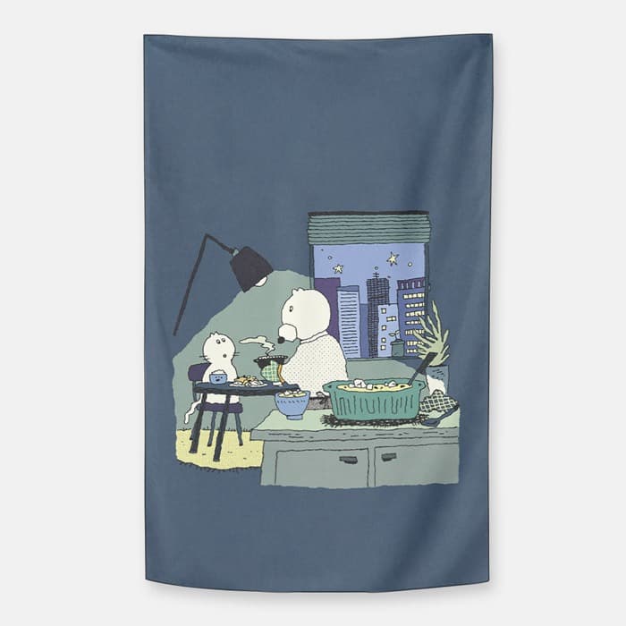 늦여름밤 쉬폰 패브릭 포스터 이미지