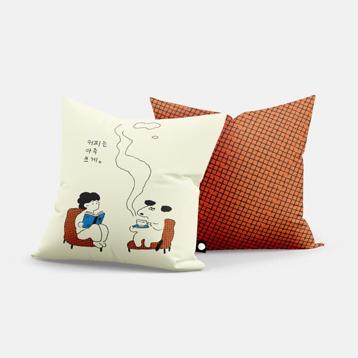 커피는 아주 쓰게 쿠션 커버 이미지