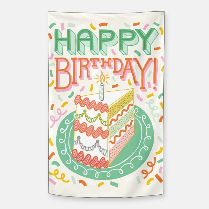 Birthday Cake 쉬폰 패브릭 포스터 이미지