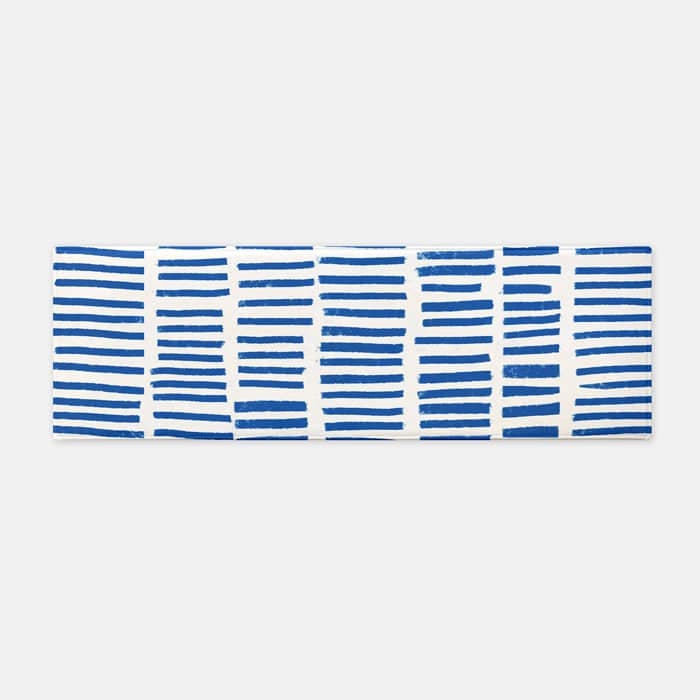 Blue Dashes 주방매트 러너, 러그 이미지