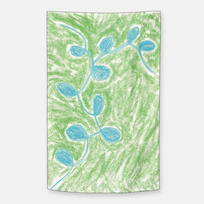 Leaf Study(Blue Branch) 쉬폰 패브릭 포스터 이미지