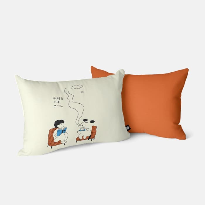 커피는 아주 쓰게 베개 커버 이미지