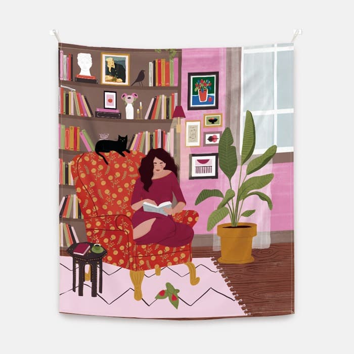 reading book 패브릭 포스터 대형 이미지