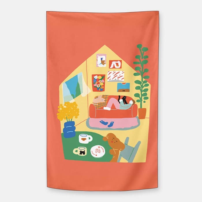 Minghan's home 쉬폰 패브릭 포스터 이미지